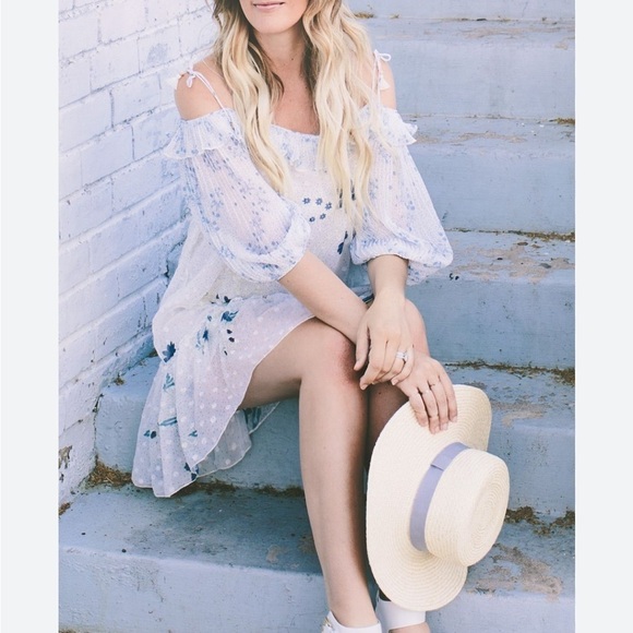 Chloe Floral and Polka Dot Georgette Dress - Picture 6 of 16